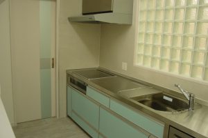 キッチン・ガラスブロック