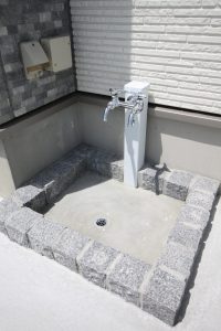 「本棚のある家」外部水栓【施工事例】